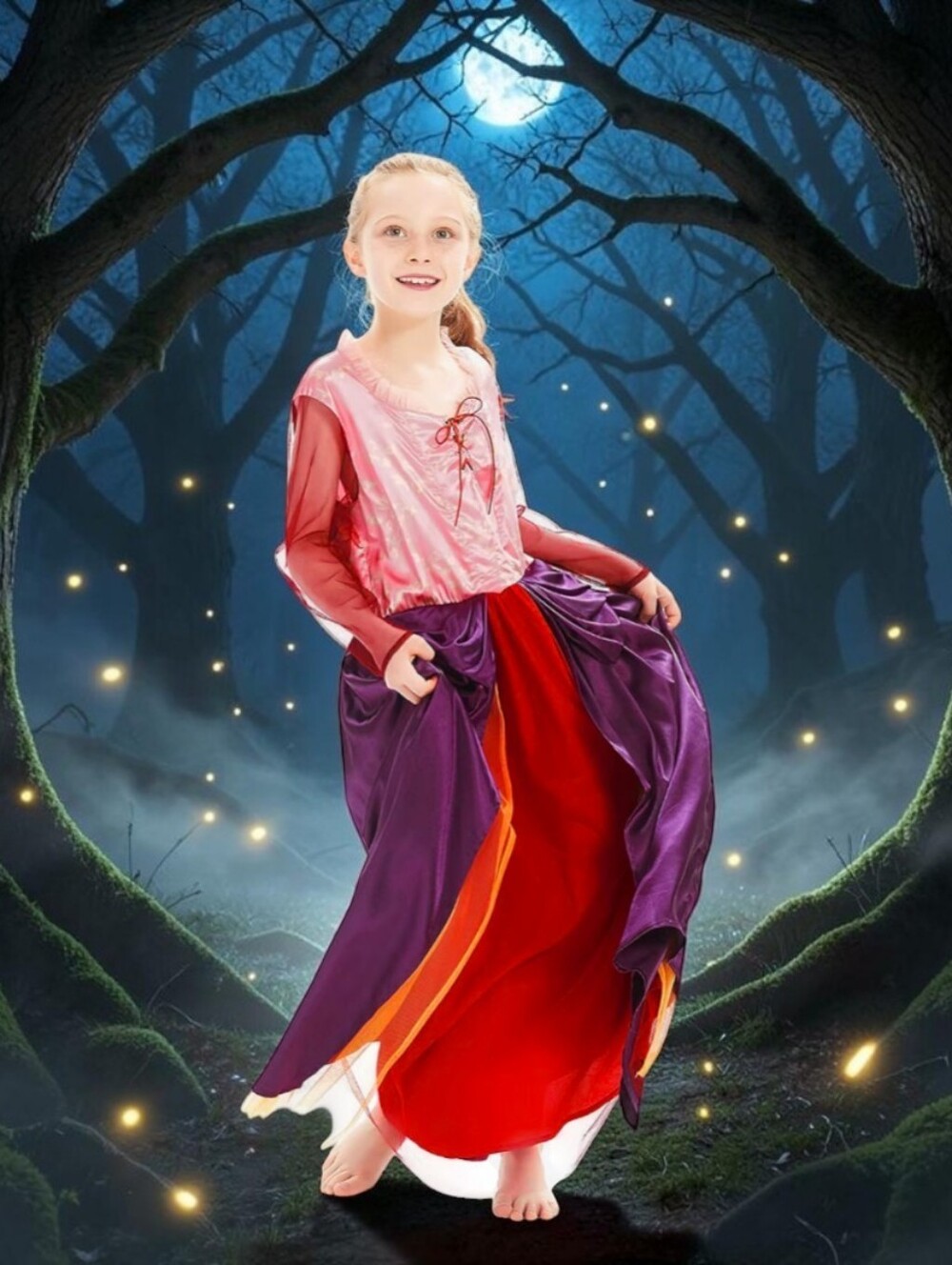 Kids Hocus Pocus inspired Sarah Sanderson Costume, L